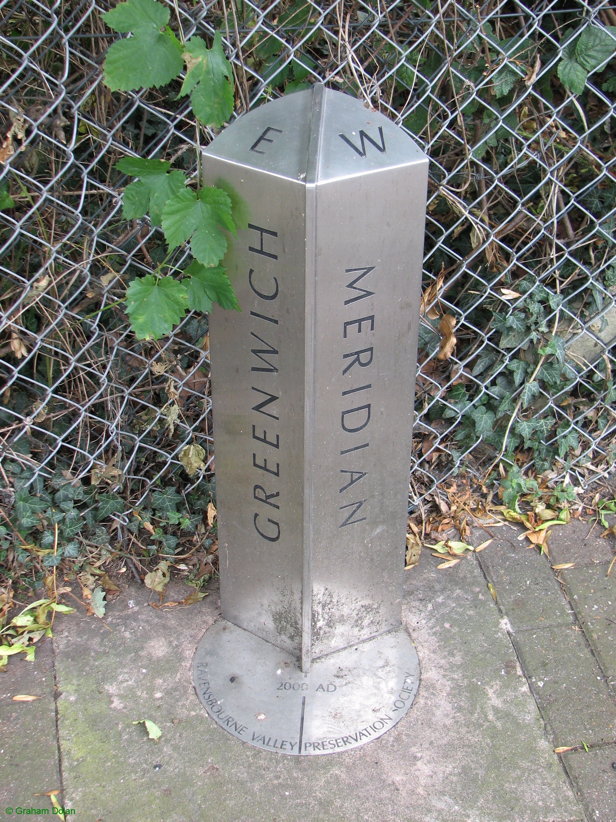 Greenwich Meridian Marker; England; LB Bromley; Shortlands (BR2)